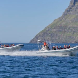 2 Rib Boats sailing on Sørvágsfjord