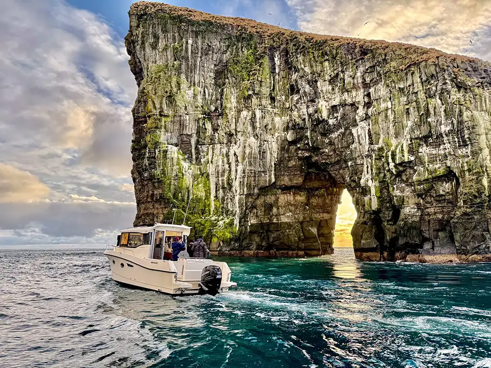 Sensational 1.5 Hour Drangarnir Boat Tour