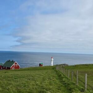 Akraberg lighthouse in suðuroy